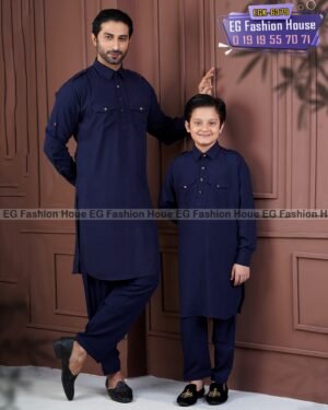 Traditional Style Kabli Set – Navy Blue