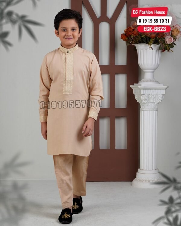 Exclusive Embroidery Kid's  Kabli - White (Copy)