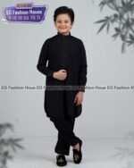 Exclusive Embroidery Kid's  Kabli - Black