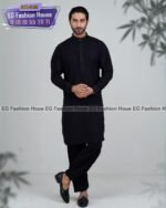 Embroidery Kabli Set - Black