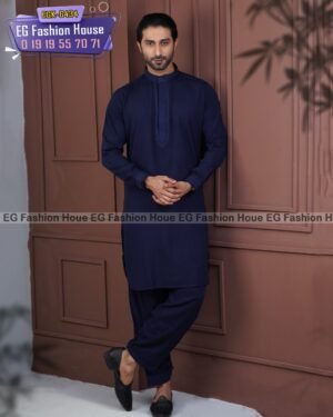Embroidery Kabli Set - Deep Blue