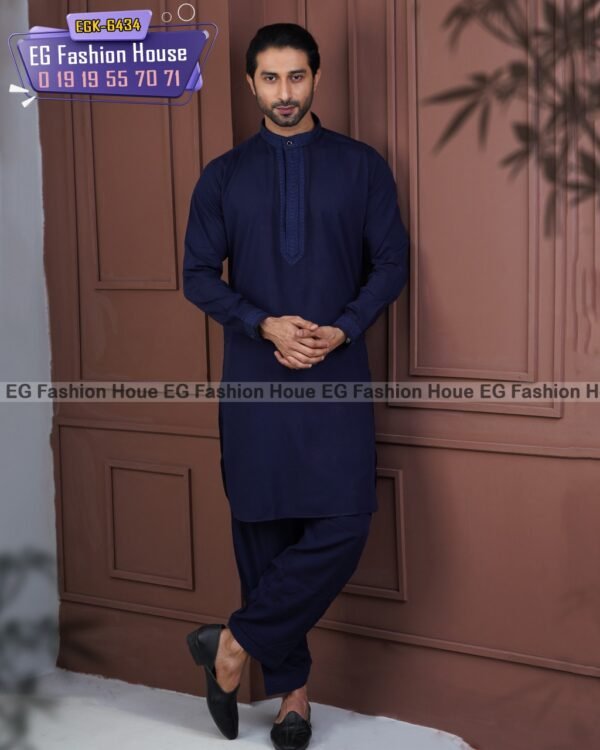 Embroidery Kabli Set - Deep Blue