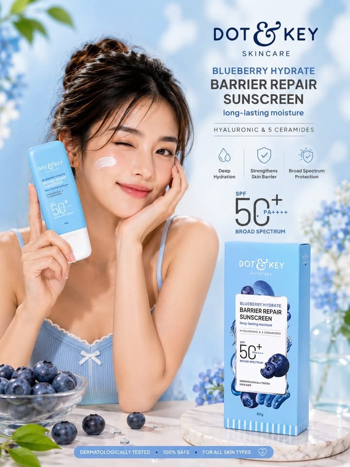 696490747_1371146665068124_6868639912504658019_n Dot & Key Blueberry Hydrate Barrier Repair Sunscreen SPF 50+ PA++++ - Image 1