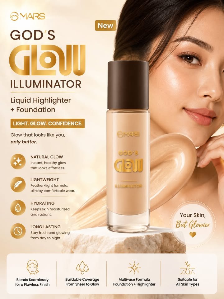 707307596_1623460245404568_1226609172409601592_n MARS God’s Glow Illuminator Highlighter - Image 1