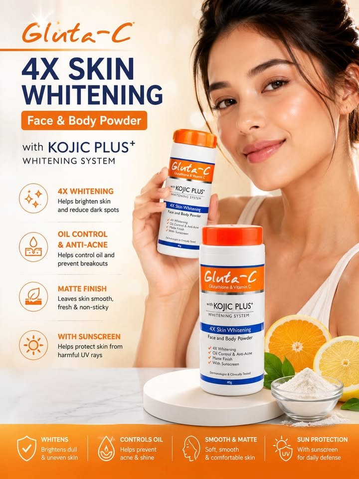 712286469_1371937131508246_6263953412177289_n Gluta-C 4x Skin Whitening Face and Body Powder with Kojic Plus+ ✨ - Image 1