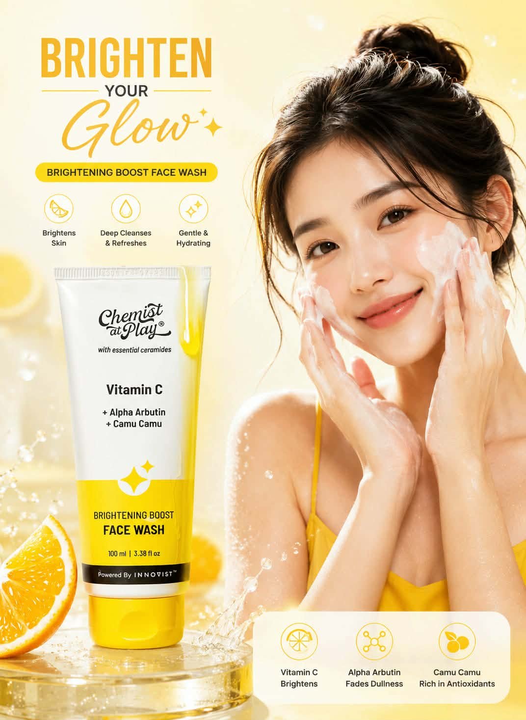 718942063_1863810380965987_410042355499392956_n Chemist At Play Vitamin C Brightening Boost Face Wash (100ml) - Image 1
