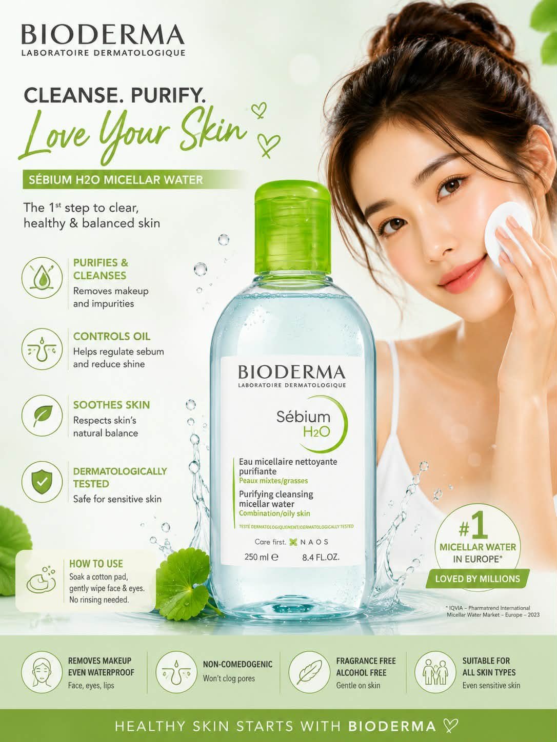 724465934_1035127725619467_446262305734353411_n ✨ BIODERMA Sébium H2O Micellar Water ✨250ml - Image 1