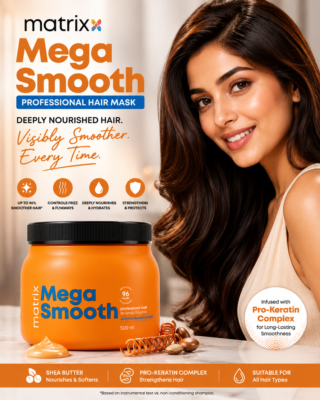 0207e4fc-eeb8-4e1d-bf8f-4b52347ee976 🌟 Matrix Mega Smooth Professional Hair Mask (500ml) 🌟 - Image 1