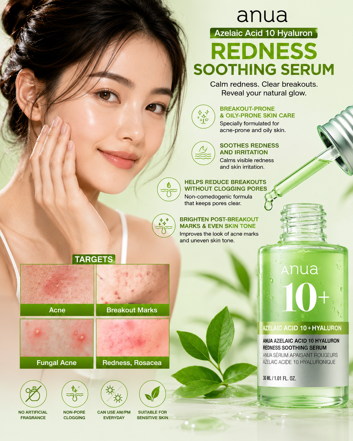 0ad162d8-cb68-4234-a9ae-ce908722e66d ANUA Azelaic Acid 10 Hyaluron Redness Soothing Serum 🌿✨ - Image 1