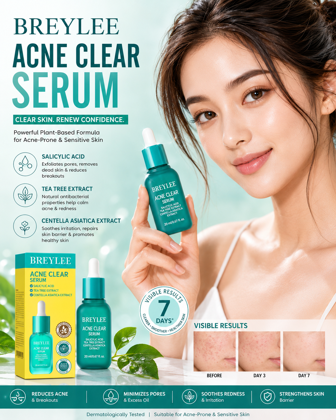 96f559d7-afd0-4c56-b225-3ace2cf60889 BREYLEE Acne Clear Serum (20ml) - Image 1