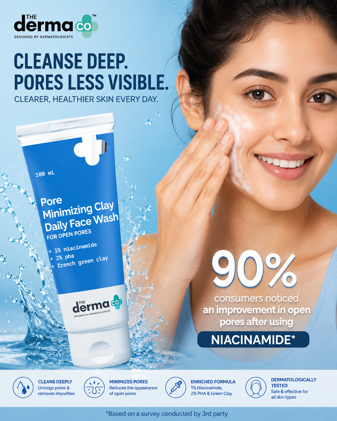99f07e96-f019-4c5f-a5ac-b4a279afc99a ✨ The Derma Co Pore Minimizing Clay Daily Face Wash ✨ - Image 1