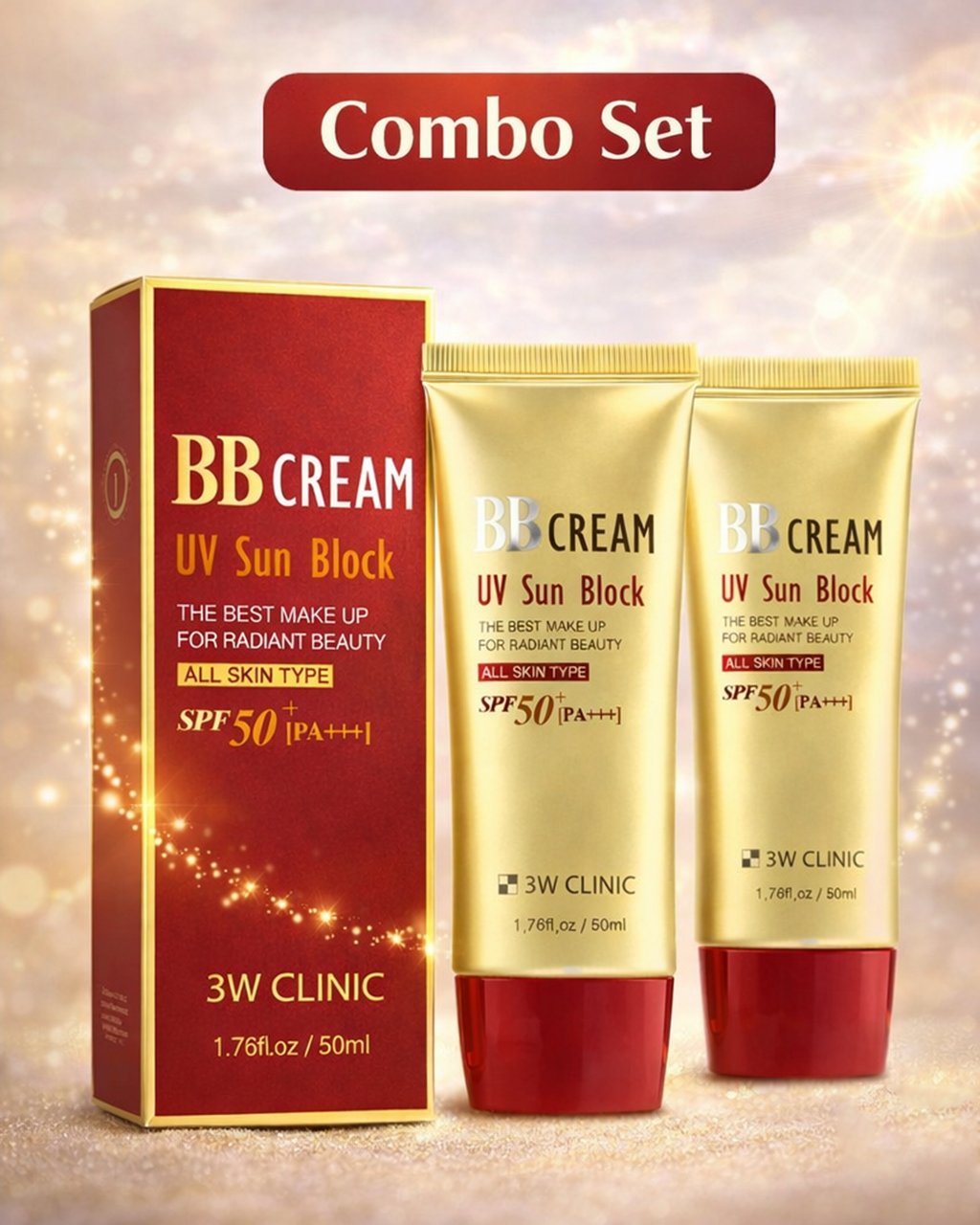 00000 3W Clinic BB Cream With Sun Block – Combo - Image 1