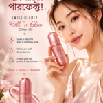 Swiss Beauty Roll 'N' Glow Glitter Oil-1 Roll "N" Rose
