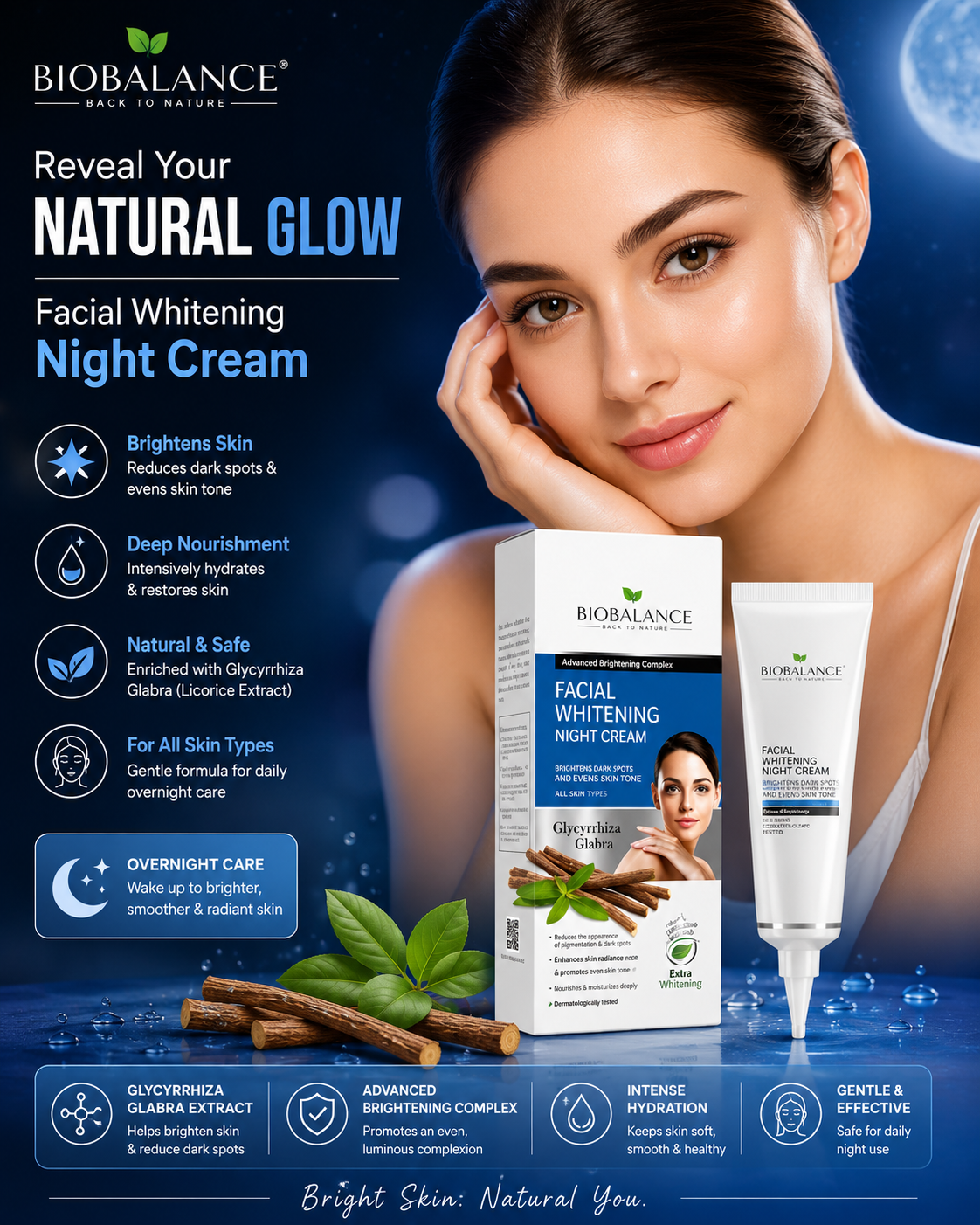 6ce44c12-8db3-4fb3-a12d-4d53cdb9bf8d ✨ BioBalance Facial Whitening Night Cream ✨ - Image 1