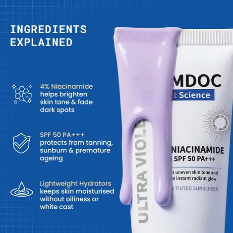 DermDoc Ultra Violet Brightening Sunscreen SPF 50 PA+++ 🧴✨ - Image 3